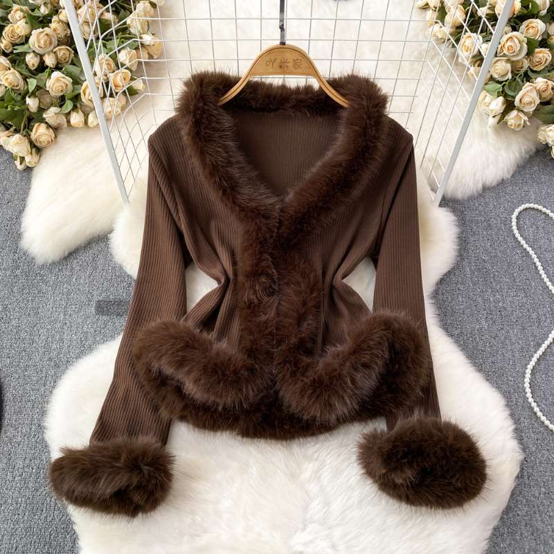 Jackets - Kadın Büyük Beden Suni Kürk Detaylı