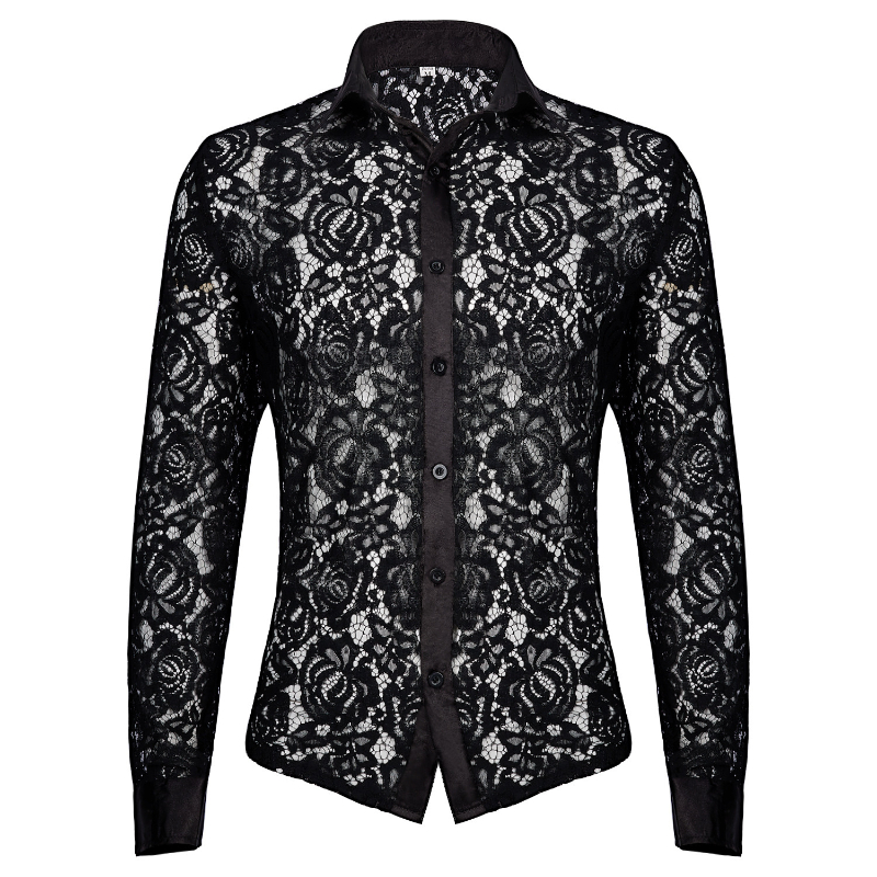 Medieval Gothic Lace Up Pirate Shirt - Seksi Ortaçağ Erkekler Dantel Gömlek Victoria