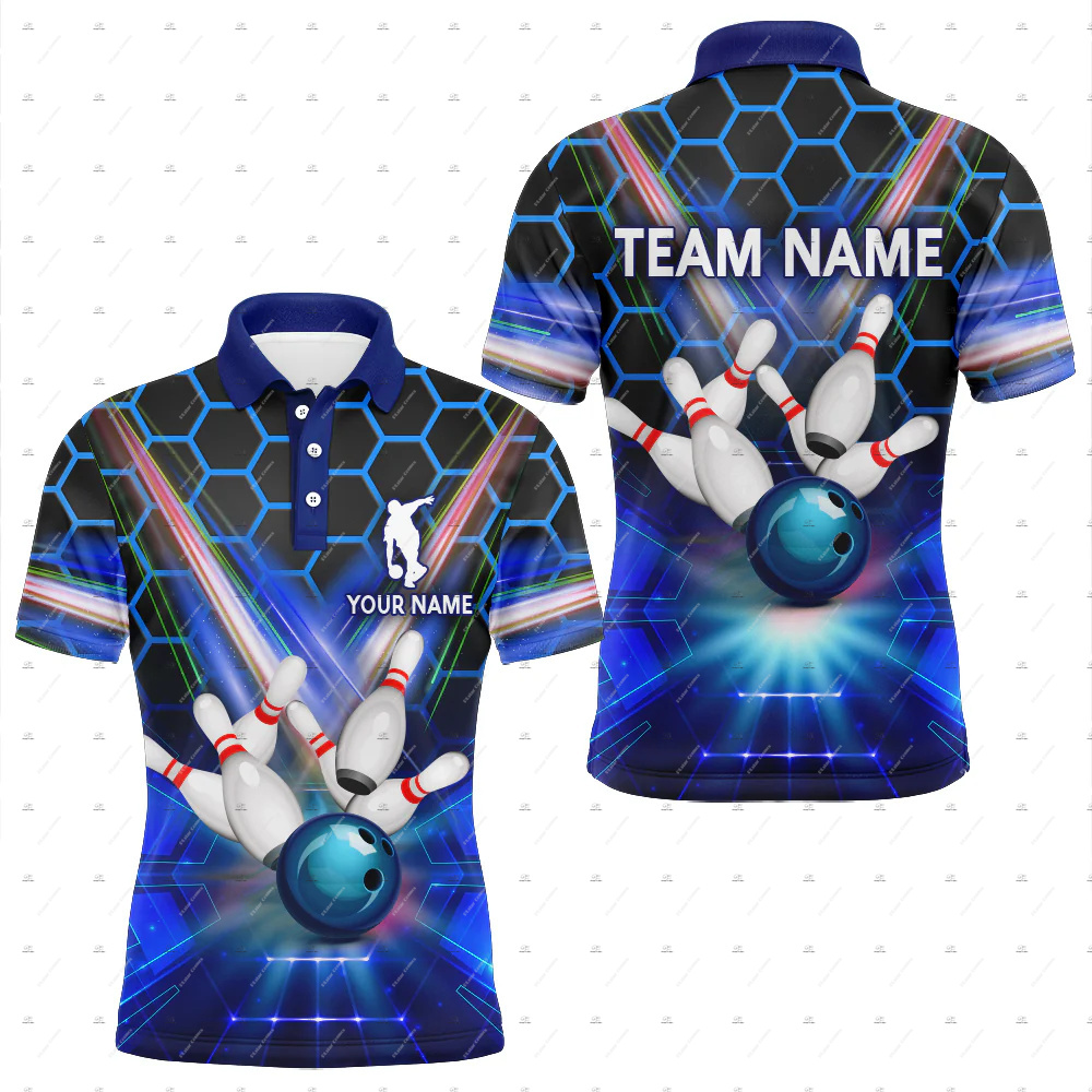 Short Sleeve Bowling Shirt Retro - Özel Ad Bowling Kafatası Alev Graffiti