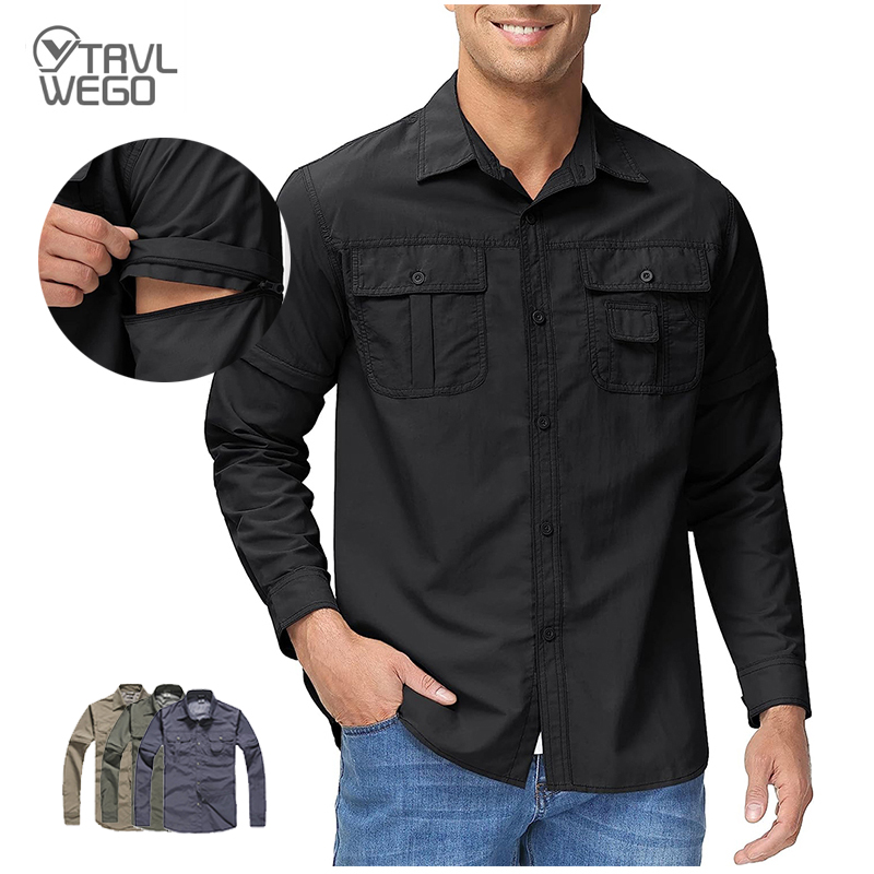 Tactical Military Shirt Cargo - TRVLWEGO Erkek Gömlek Yürüyüş Kamp Hızlı