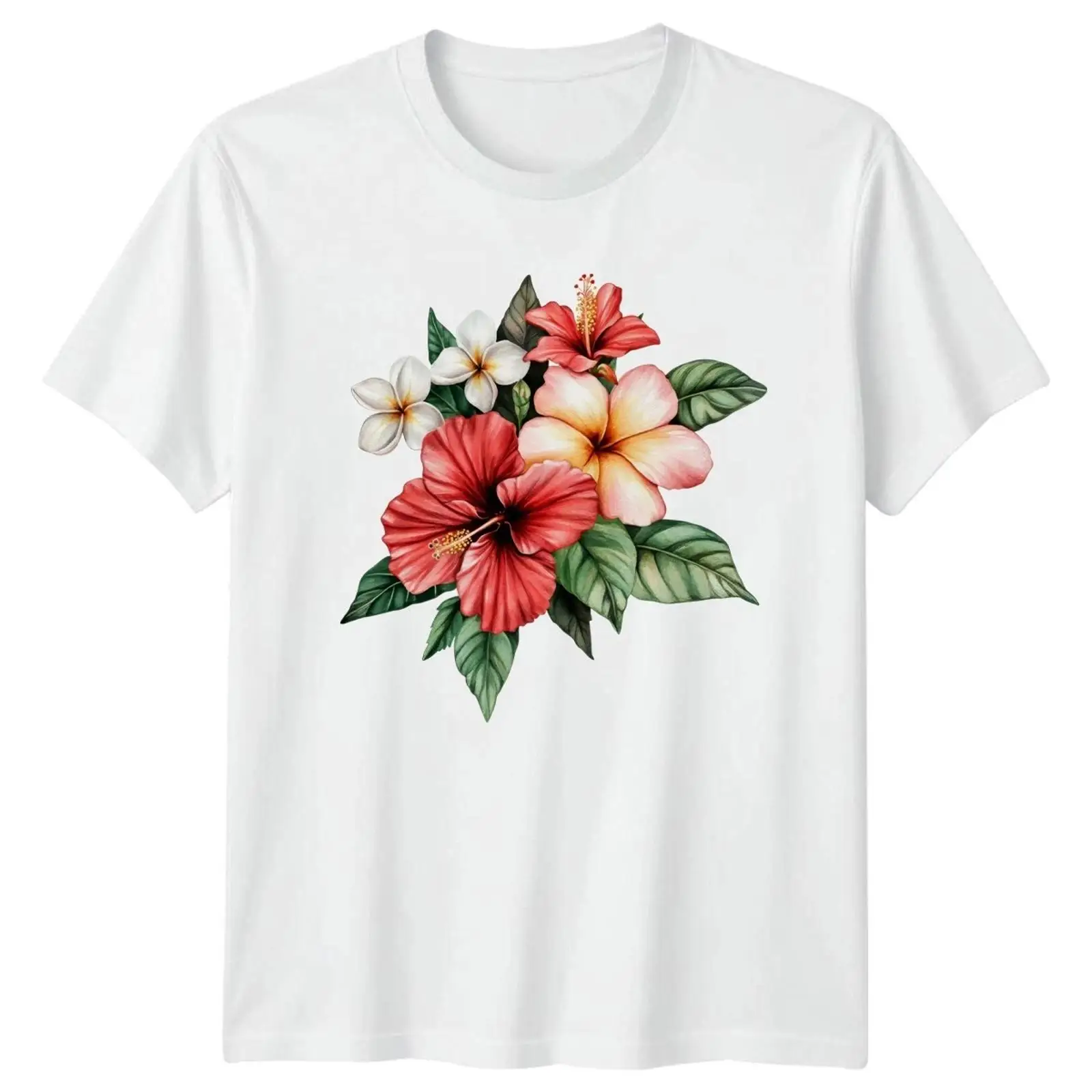 Vintage Hawaiian Floral Shirt - Tropikal Çiçekler Doğa Hawaii Çiçek Desenli