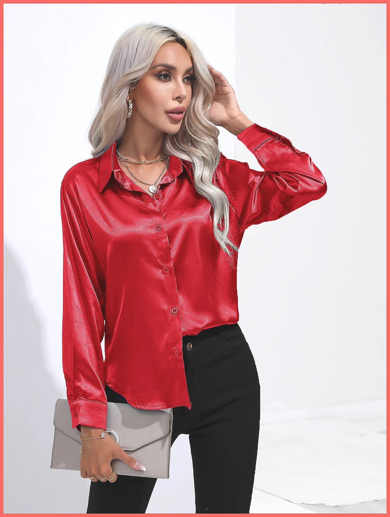 Shirts - 2025 İlkbahar Yaz Kadınlar İçin Saten
