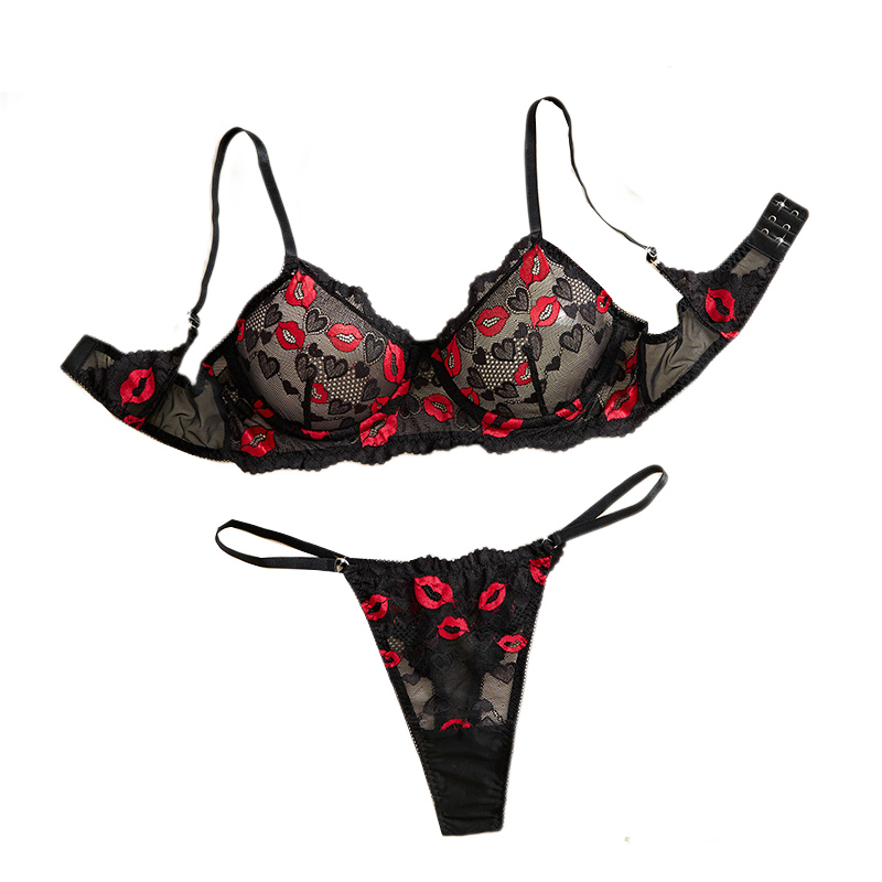Underwear - Şeffaf Dantel İç Çamaşırı Seksi Lingerie