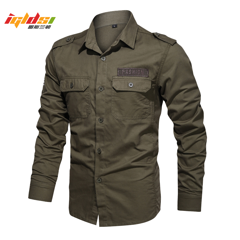 Tactical Military Shirt Cargo - Kargo gömlek erkekler için askeri tarzı