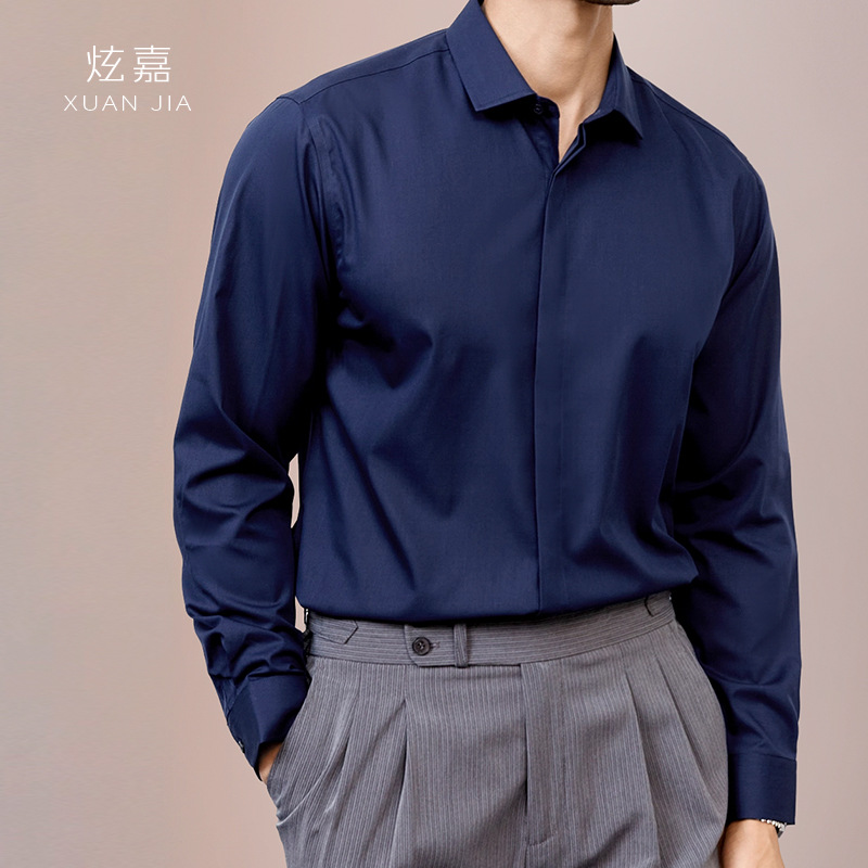 Mens Satin Silk Dress Shirt - Erkek İpek Gömlek 2026 İlkbahar ve