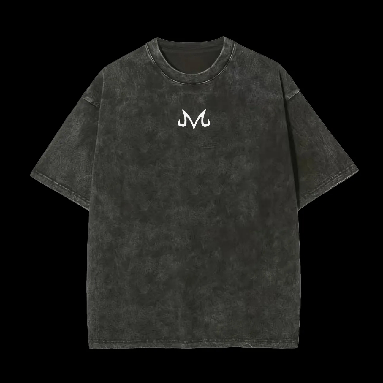 Acid Wash Vintage Graphic T Shirt - 2026 Majin M Logolu Tişört Erkek