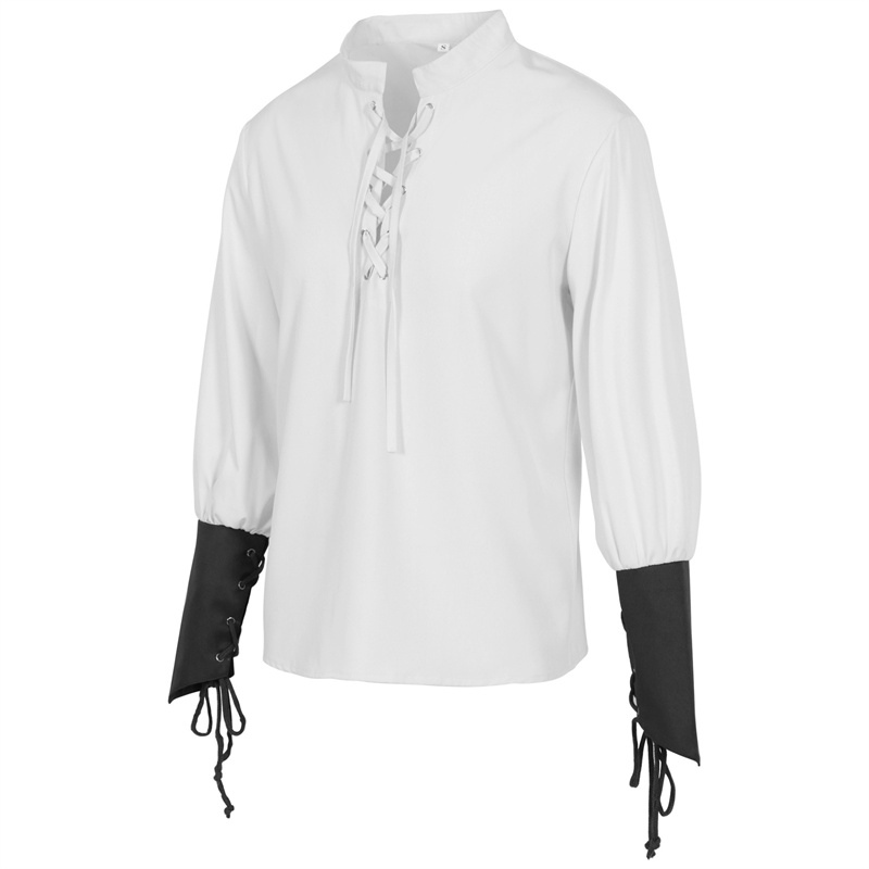 Erkek Ortaçağ Korsan Gömlek Rö - Medieval Gothic Lace Up Pirate Shirt incelemesi ve fiyatı