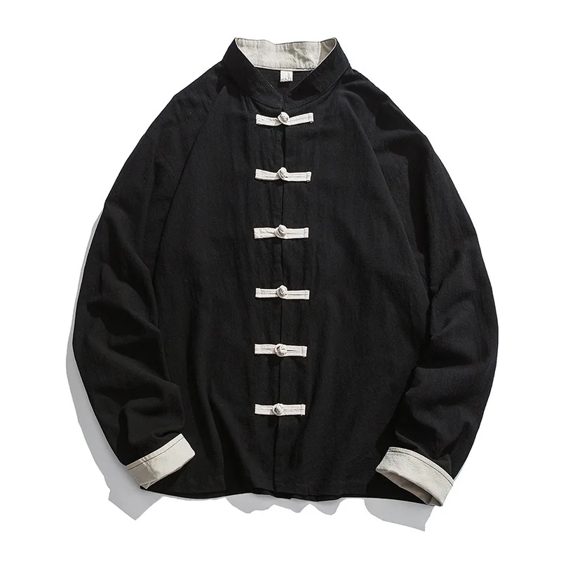 2020 yeni Kimono ceket erkekle - Mens Linen Shirt Long Sleeve incelemesi ve fiyatı