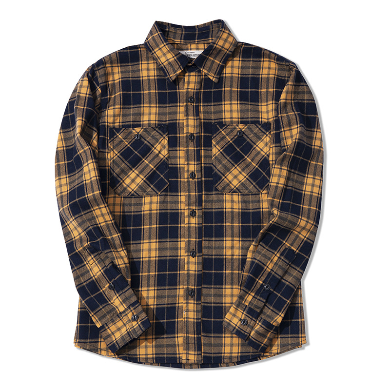 Sonbahar Kış Moda erkek Klasik - Flannel Plaid Shirt Heavy Weight incelemesi ve fiyatı