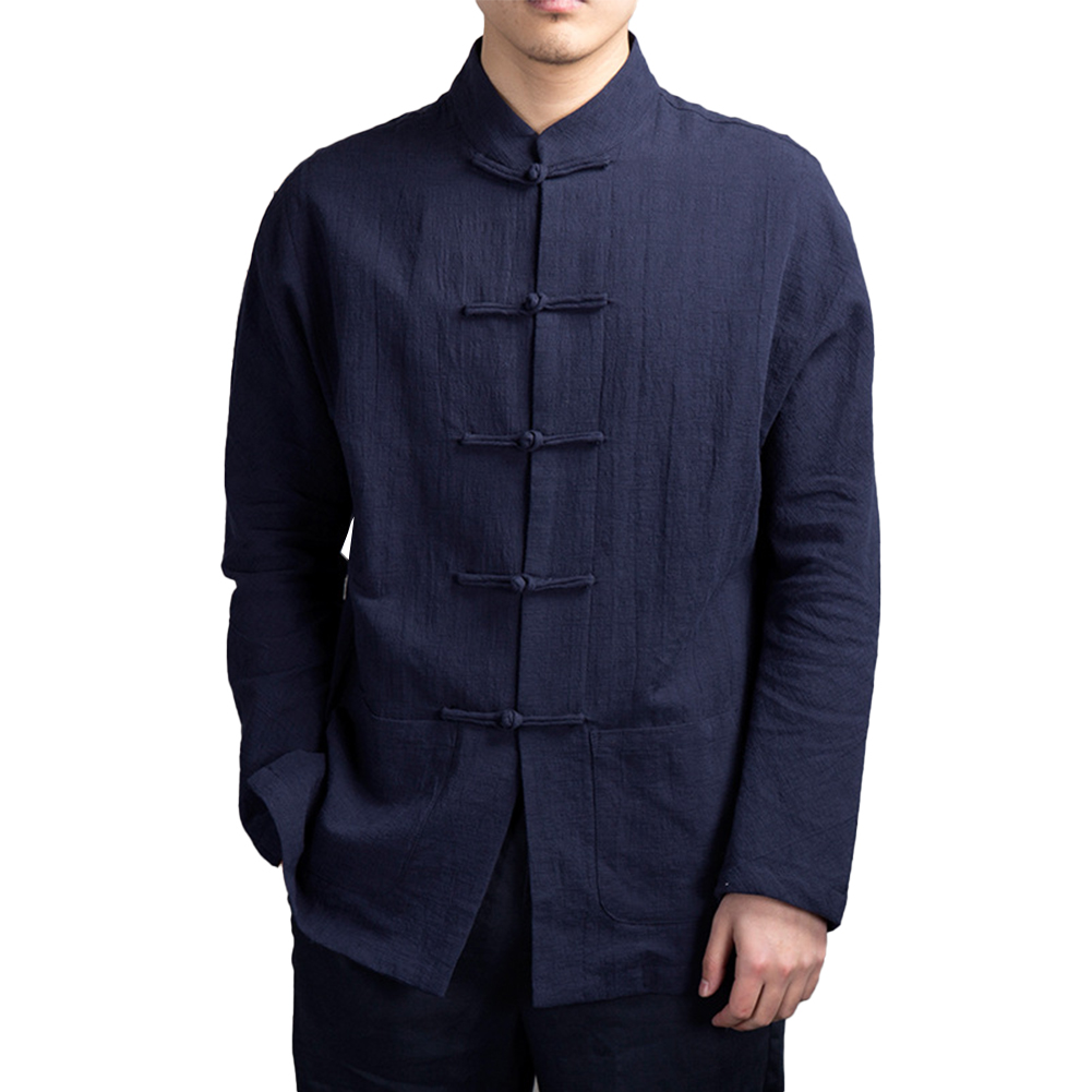Retro Rahat Erkek Çin Geleneks - Mens Linen Shirt Long Sleeve incelemesi ve fiyatı
