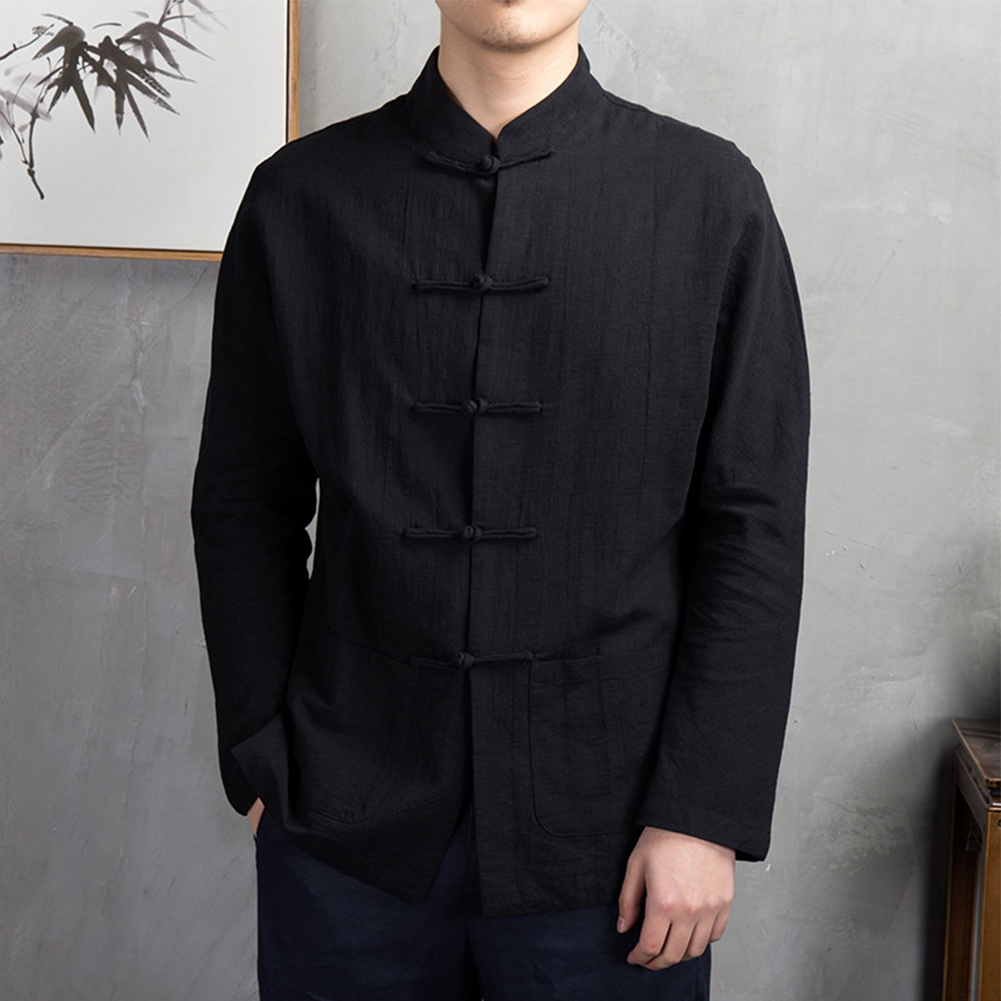 Retro Rahat Erkek Çin Geleneks - Mens Linen Shirt Long Sleeve incelemesi ve fiyatı