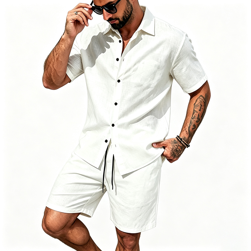 Erkekler Keten İki Parçalı Kıy - Mens Linen Shirt Long Sleeve incelemesi ve fiyatı