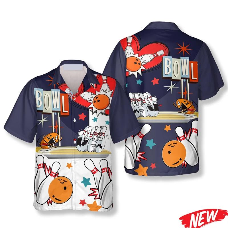 Klasik Bowling Desenli Hawaii  - Short Sleeve Bowling Shirt Retro incelemesi ve fiyatı