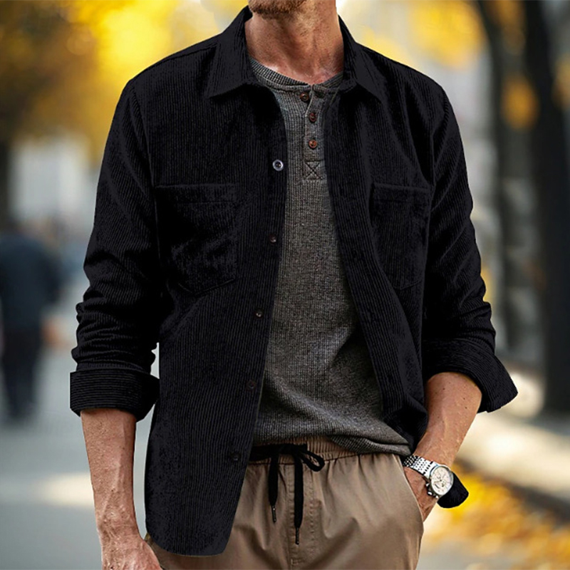 Bahar sonbahar günlük eğlence  - Corduroy Button Up Shirt Men incelemesi ve fiyatı