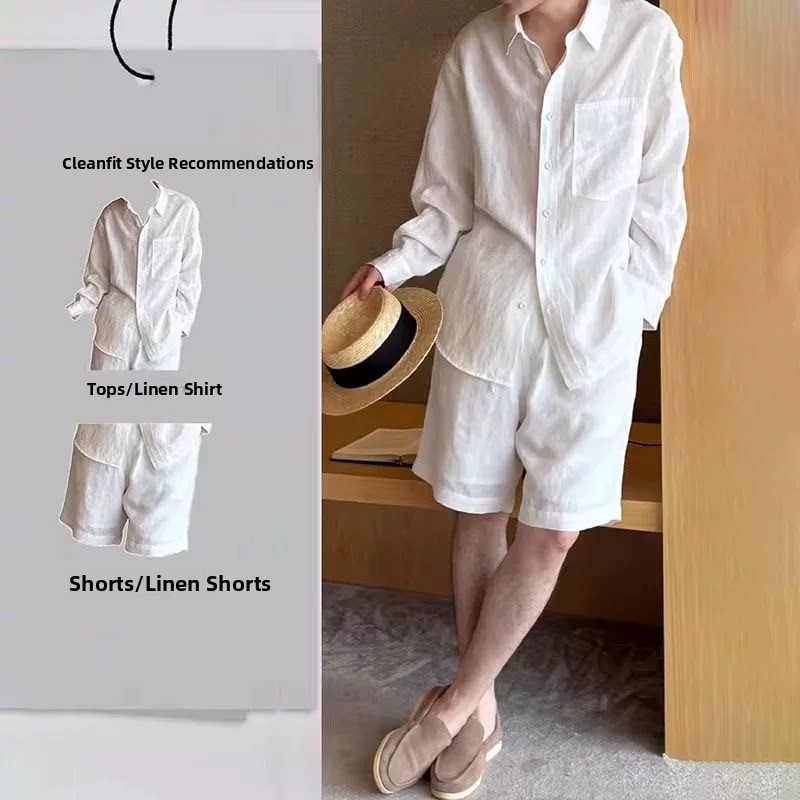 Hafif Nefes Alabilen Pamuklu K - Mens Linen Shirt Long Sleeve incelemesi ve fiyatı