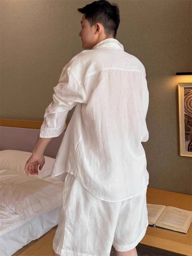 Hafif Nefes Alabilen Pamuklu K - Mens Linen Shirt Long Sleeve incelemesi ve fiyatı