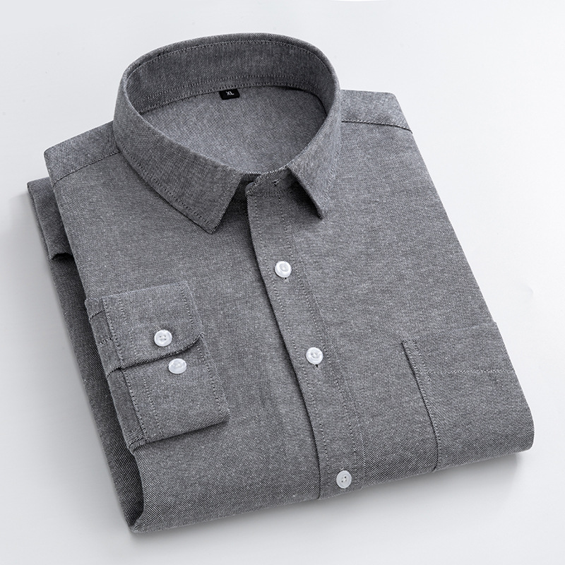 Lacivert Oxford Gömlek erkek U - Oxford Cotton Casual Shirt Business incelemesi ve fiyatı