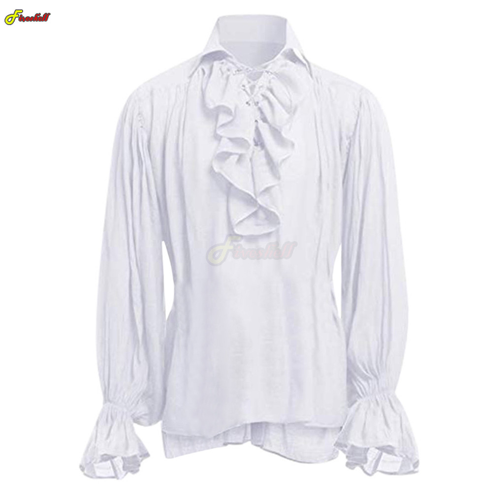 Erkek cadılar bayramı dantel U - Medieval Gothic Lace Up Pirate Shirt incelemesi ve fiyatı