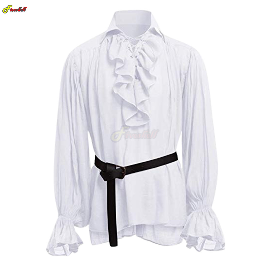 Erkek cadılar bayramı dantel U - Medieval Gothic Lace Up Pirate Shirt incelemesi ve fiyatı