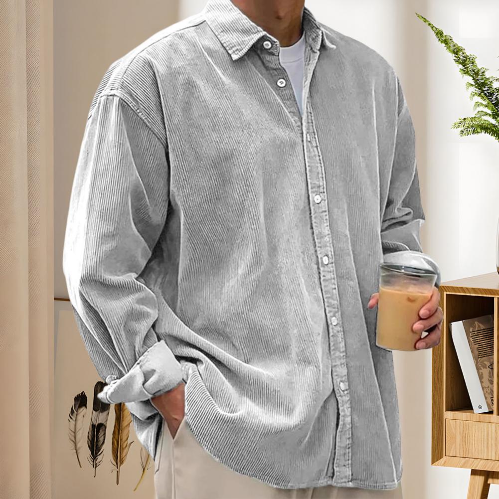 Açık Hava Günlük Erkek Düz Ren - Corduroy Button Up Shirt Men incelemesi ve fiyatı