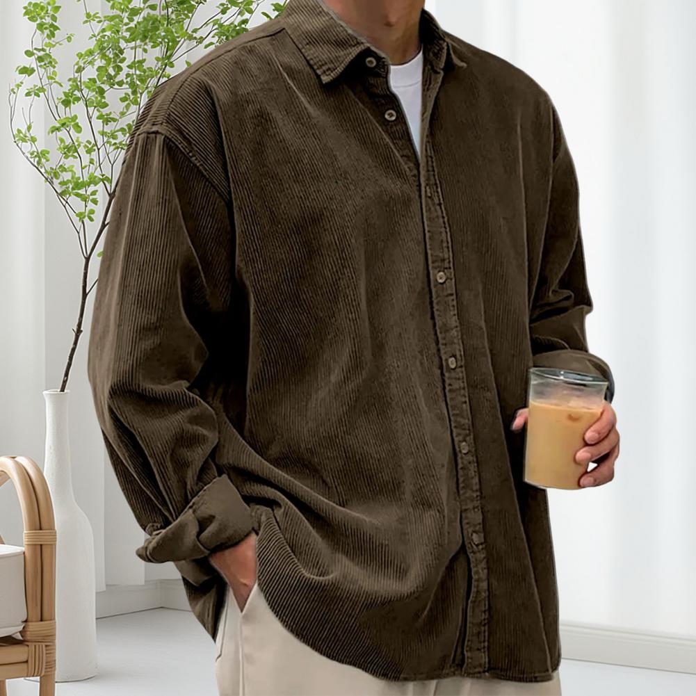 Açık Hava Günlük Erkek Düz Ren - Corduroy Button Up Shirt Men incelemesi ve fiyatı