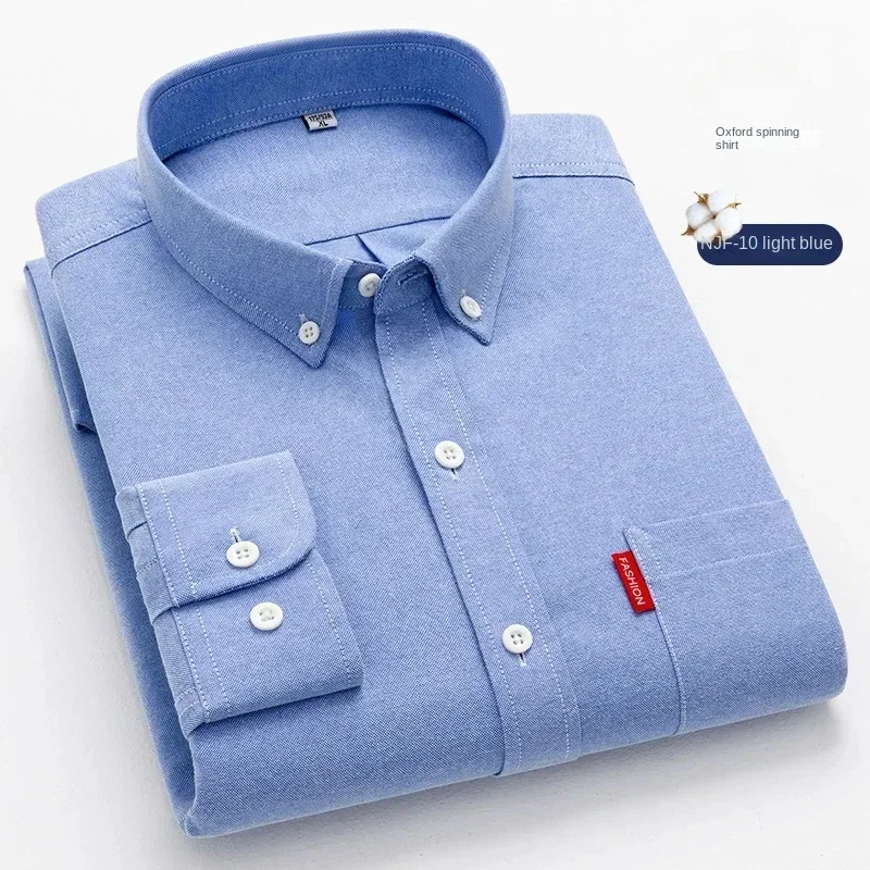 100% saf pamuk erkek düz renk  - Oxford Cotton Casual Shirt Business incelemesi ve fiyatı