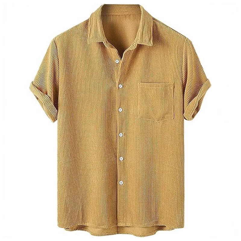 2026 İlkbahar Yaz Günlük Erkek - Corduroy Button Up Shirt Men incelemesi ve fiyatı