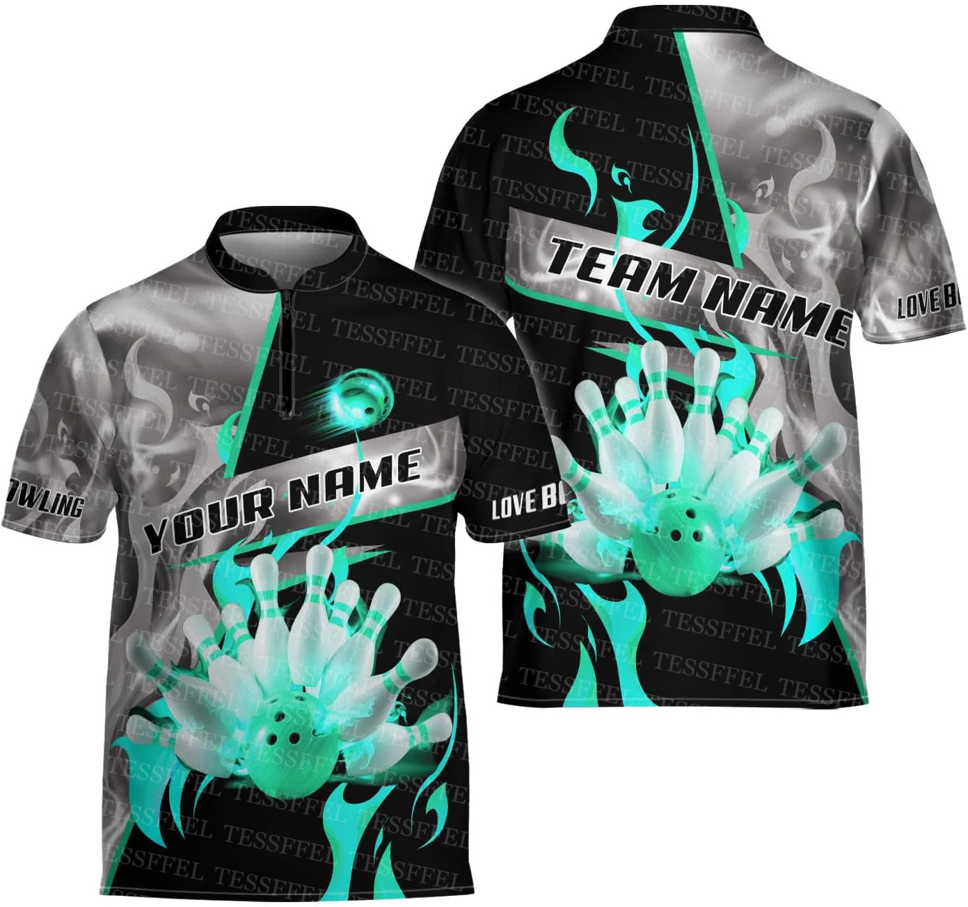 Özel Ad Graffiti Alev Strike B - Short Sleeve Bowling Shirt Retro incelemesi ve fiyatı