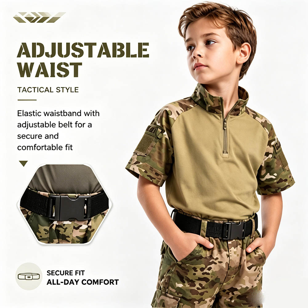 Çocuklar Kamuflaj Taktik Kurba - Tactical Military Shirt Cargo incelemesi ve fiyatı