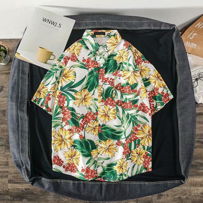 Vintage çiçek kısa kollu erkek - Vintage Hawaiian Floral Shirt incelemesi ve fiyatı