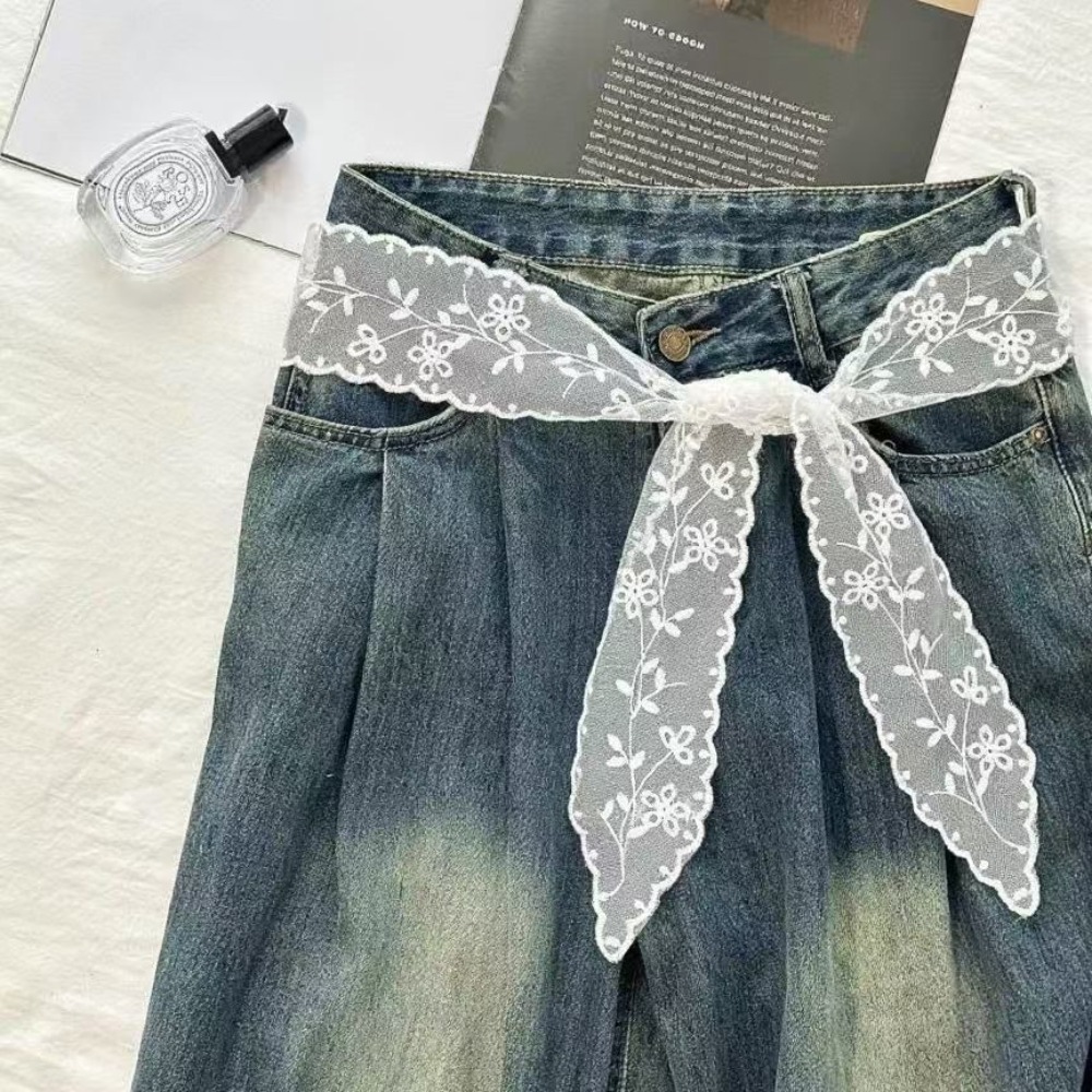 Kadınlar için tatlı beyaz dant - Jeans incelemesi ve fiyatı