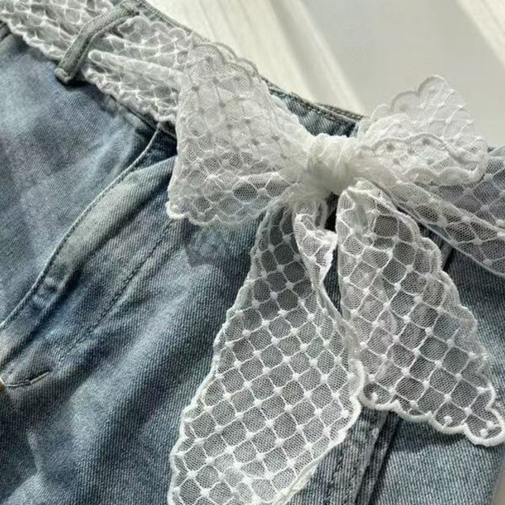 Kadınlar için tatlı beyaz dant - Jeans incelemesi ve fiyatı