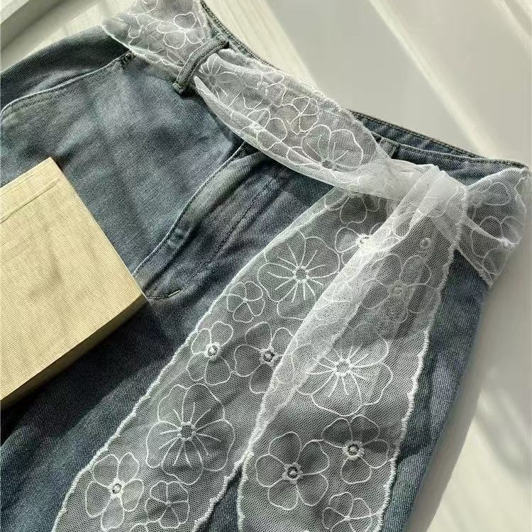 Kadınlar için tatlı beyaz dant - Jeans incelemesi ve fiyatı