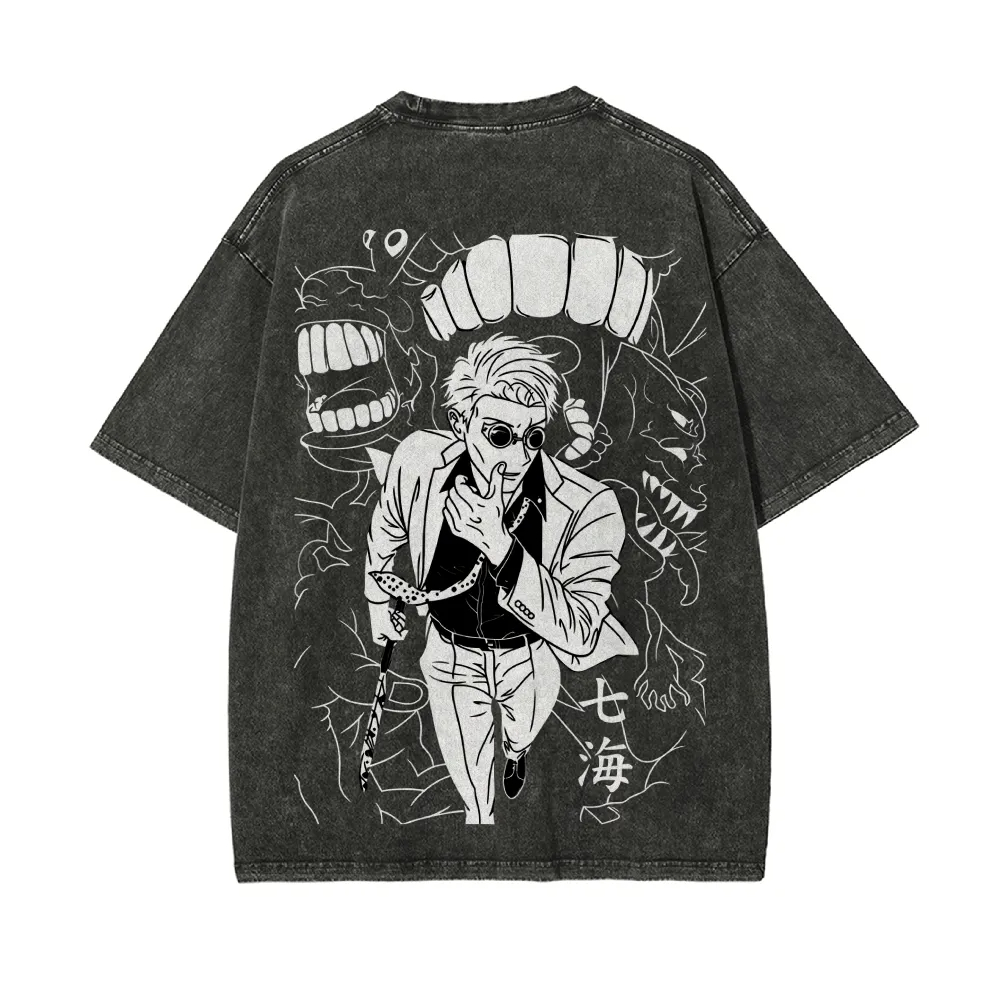 Kento Nanami T Shirt Jujutsu K - Acid Wash Vintage Graphic T Shirt incelemesi ve fiyatı