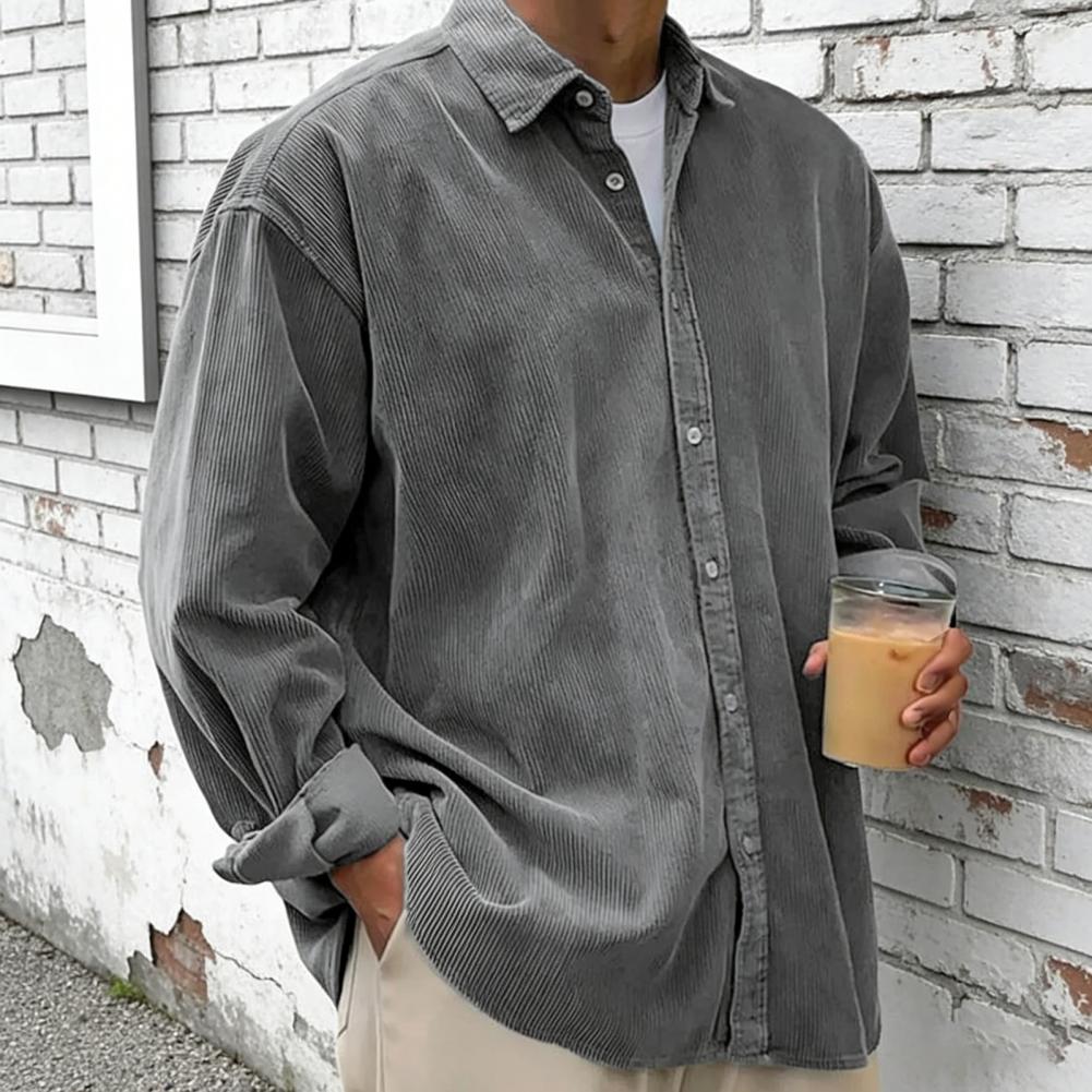 Yeni erkek kadife gömlek rahat - Corduroy Button Up Shirt Men incelemesi ve fiyatı