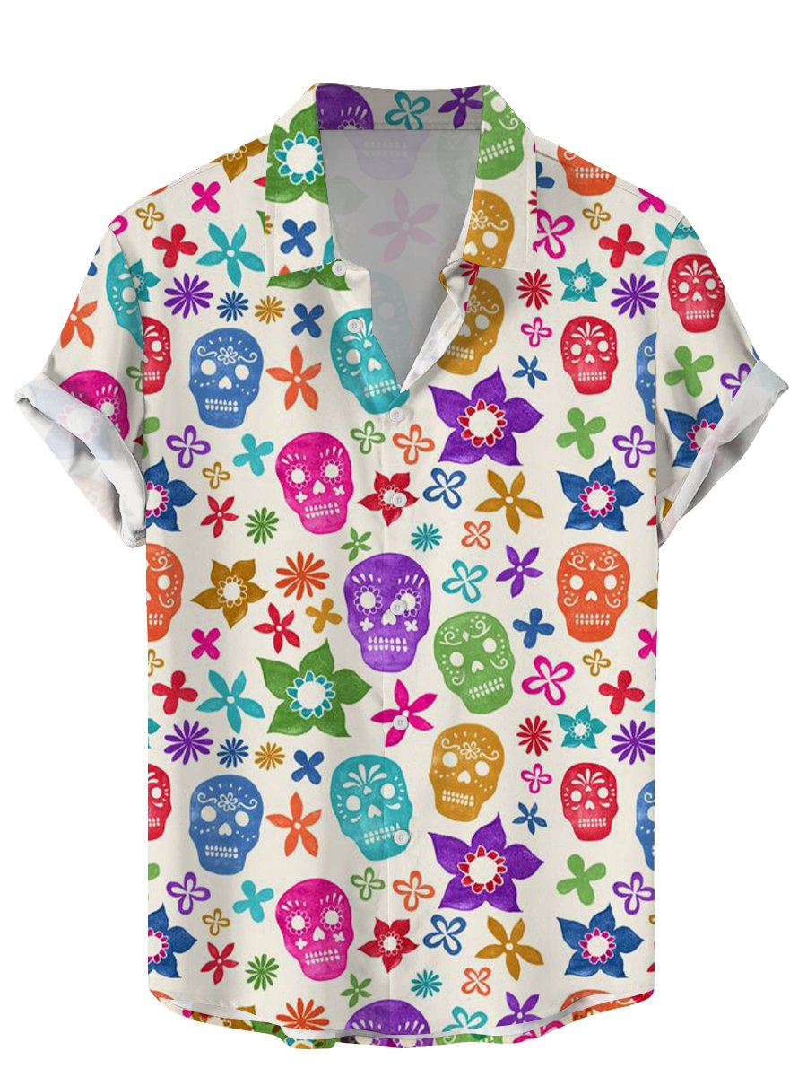 Vintage kafatası çiçek erkek g - Vintage Hawaiian Floral Shirt incelemesi ve fiyatı