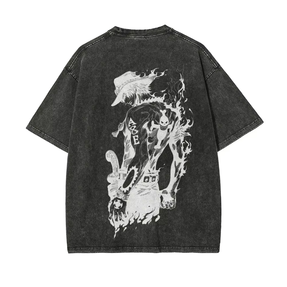 Ace T Shirt Erkekler Tek Parça - Acid Wash Vintage Graphic T Shirt incelemesi ve fiyatı