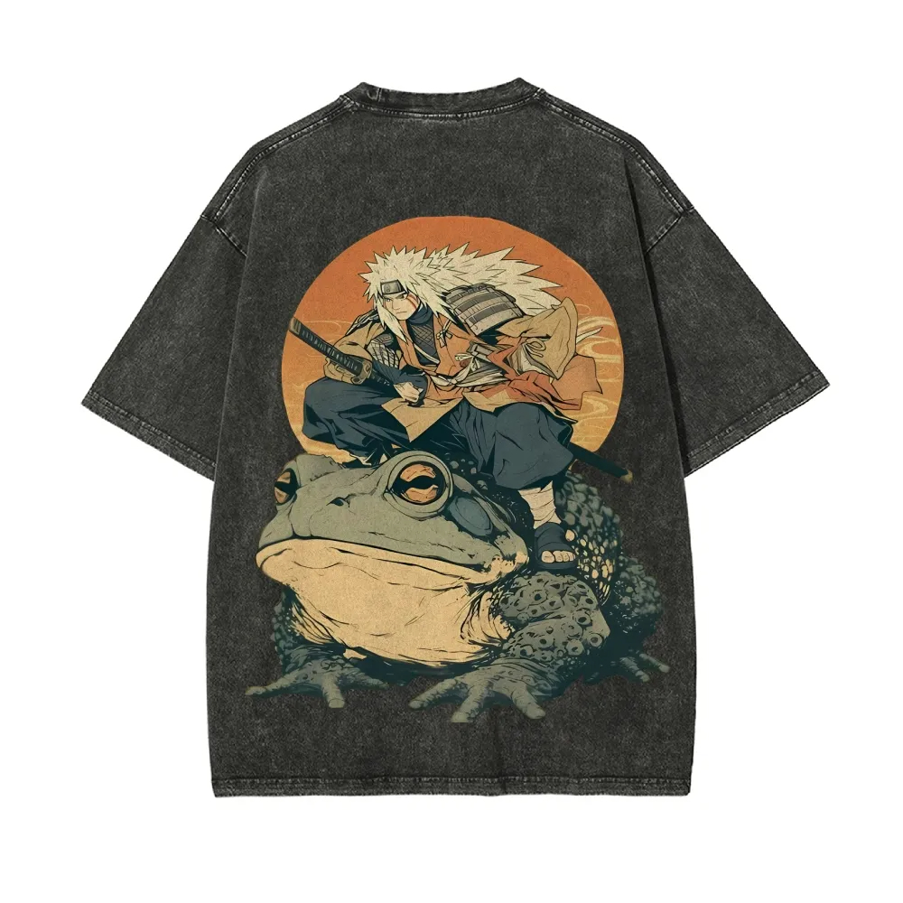 Naruto Jiraiya T Shirt Gamabun - Acid Wash Vintage Graphic T Shirt incelemesi ve fiyatı