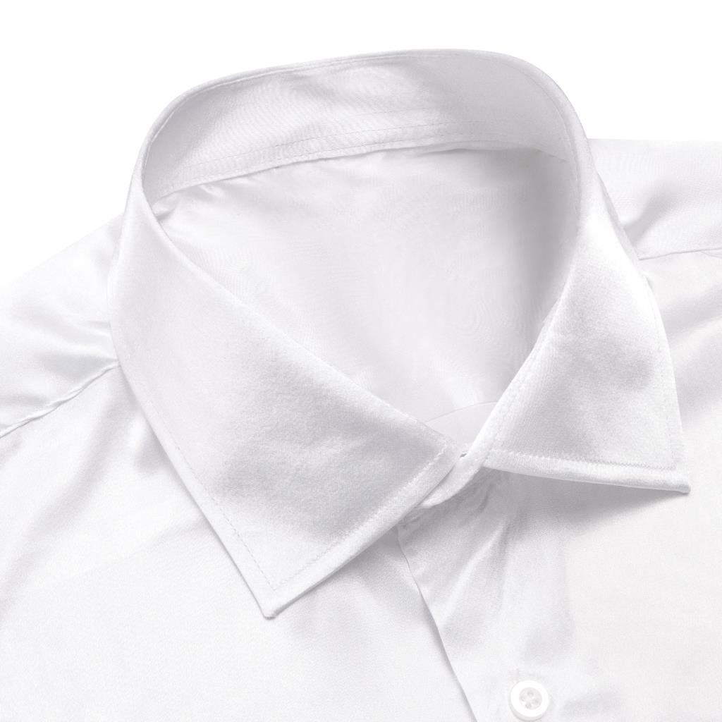 Hi-kravat beyaz ipek saten erk - Mens Satin Silk Dress Shirt incelemesi ve fiyatı