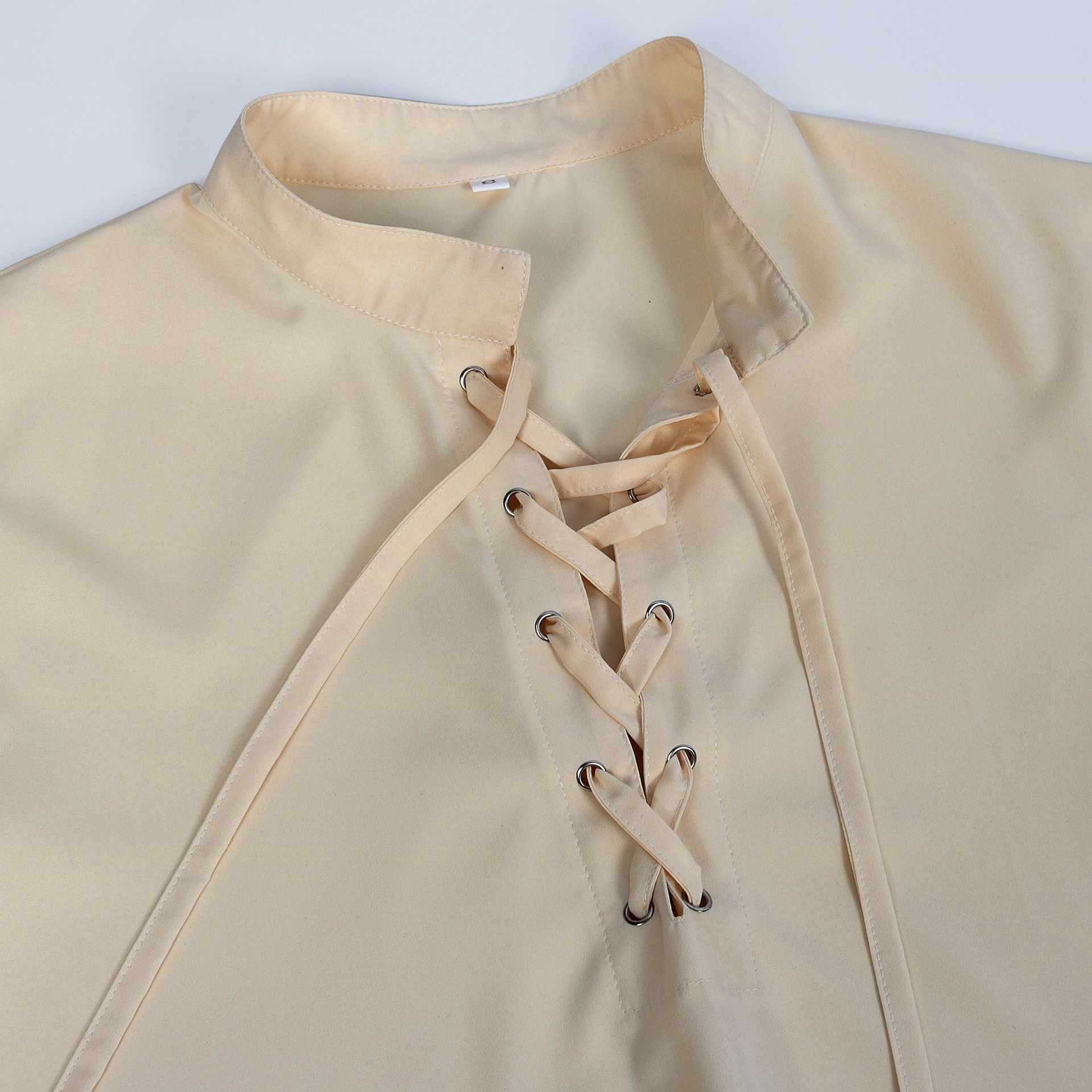 Erkek Ortaçağ Rönesans LARP Gö - Medieval Gothic Lace Up Pirate Shirt incelemesi ve fiyatı