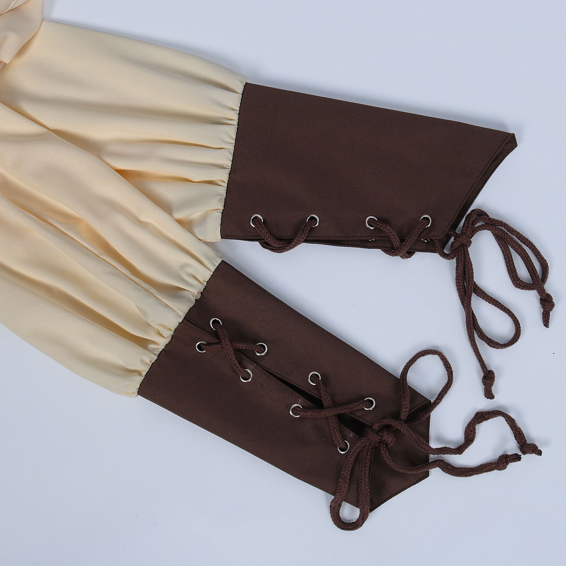 Erkek Ortaçağ Rönesans LARP Gö - Medieval Gothic Lace Up Pirate Shirt incelemesi ve fiyatı