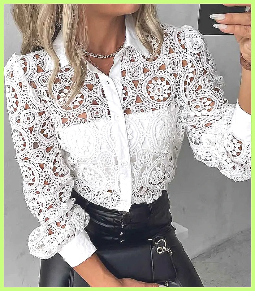 2025 Kadın Beyaz Dantel Gömlek - Shirts incelemesi ve fiyatı