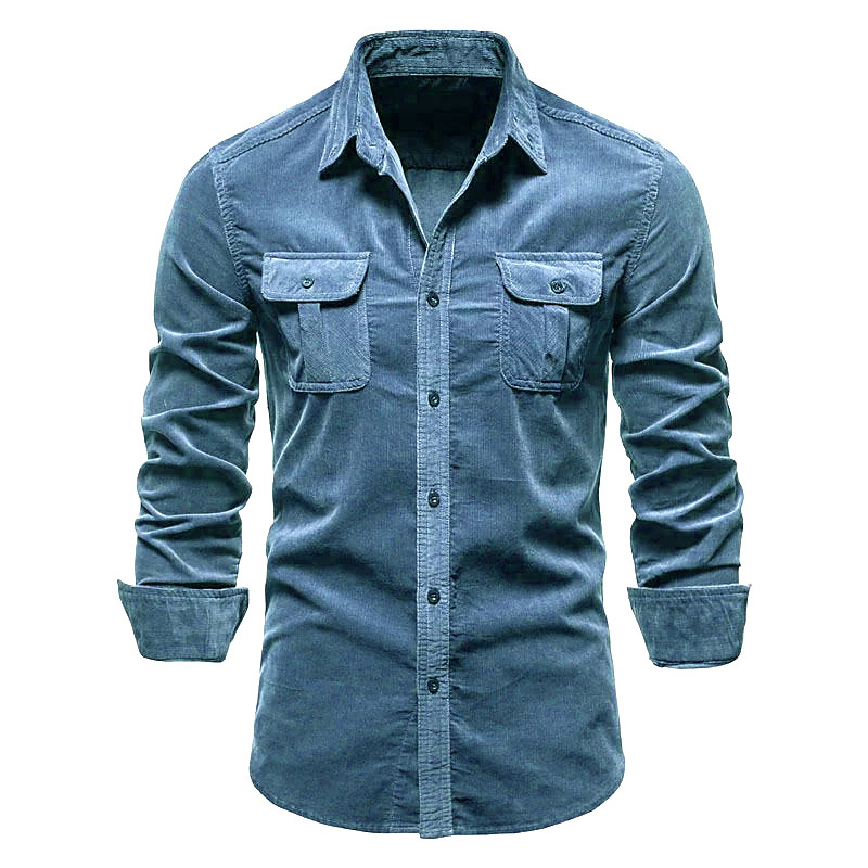 Erkek Yeni Kadife Gömlek Pamuk - Corduroy Button Up Shirt Men incelemesi ve fiyatı