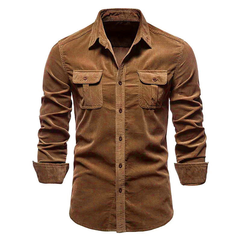Erkek Yeni Kadife Gömlek Pamuk - Corduroy Button Up Shirt Men incelemesi ve fiyatı