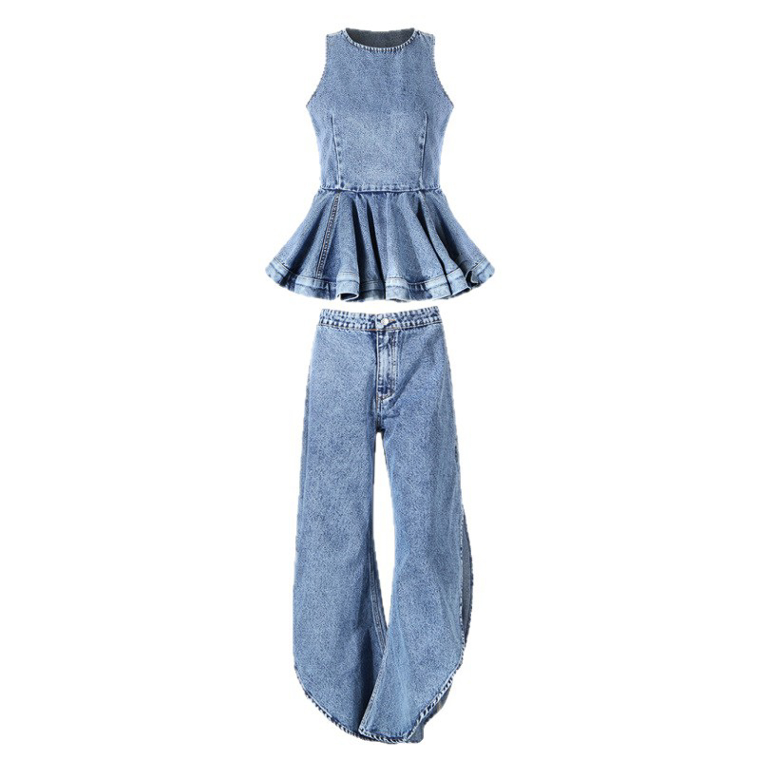 Y2K Kadın Denim İki Parçalı Kı - Jeans incelemesi ve fiyatı