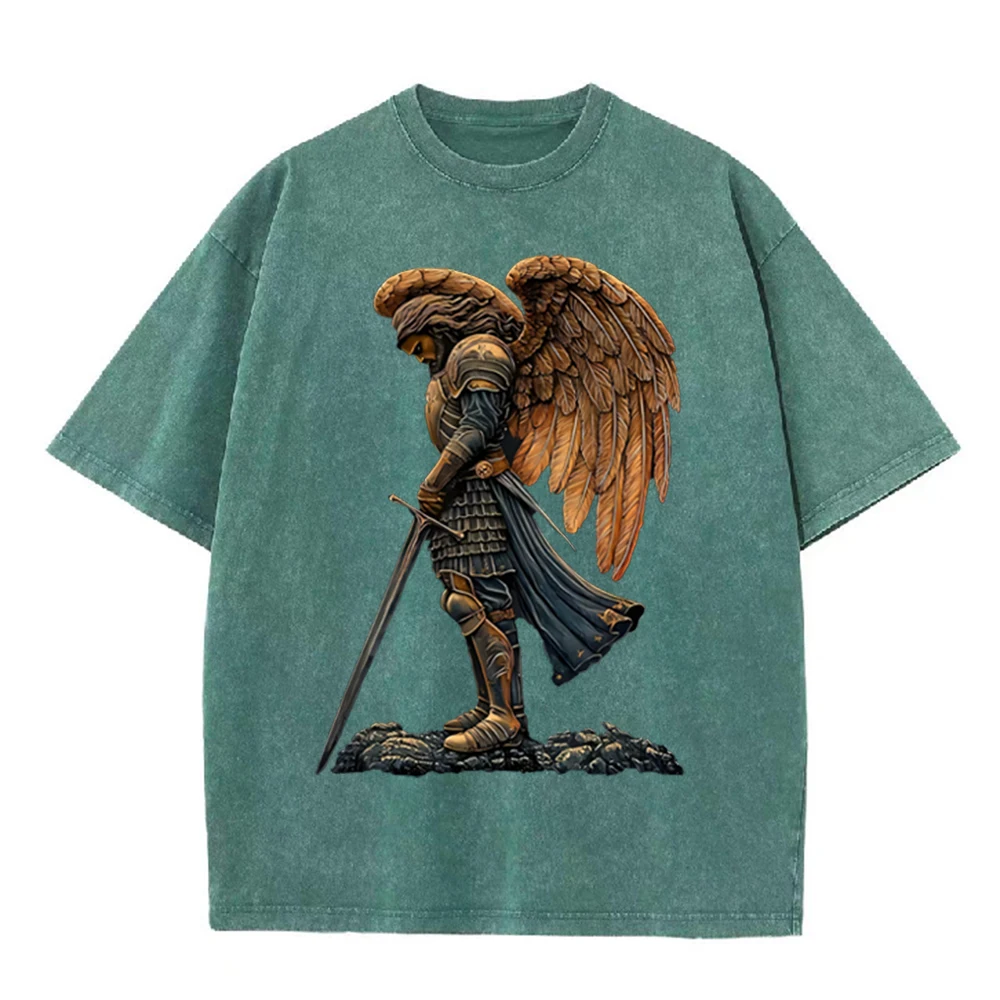 2026 Vintage Zırhlı Melek Sava - Acid Wash Vintage Graphic T Shirt incelemesi ve fiyatı