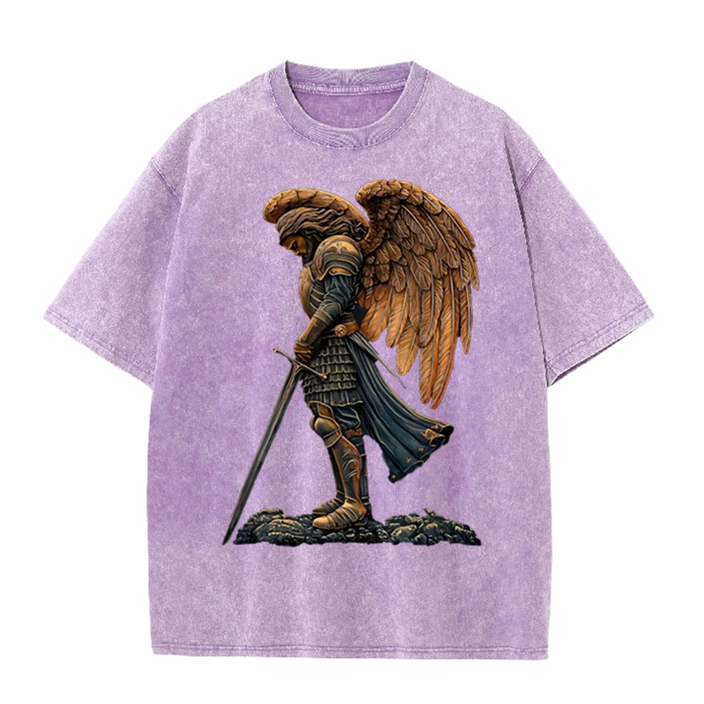 2026 Vintage Zırhlı Melek Sava - Acid Wash Vintage Graphic T Shirt incelemesi ve fiyatı