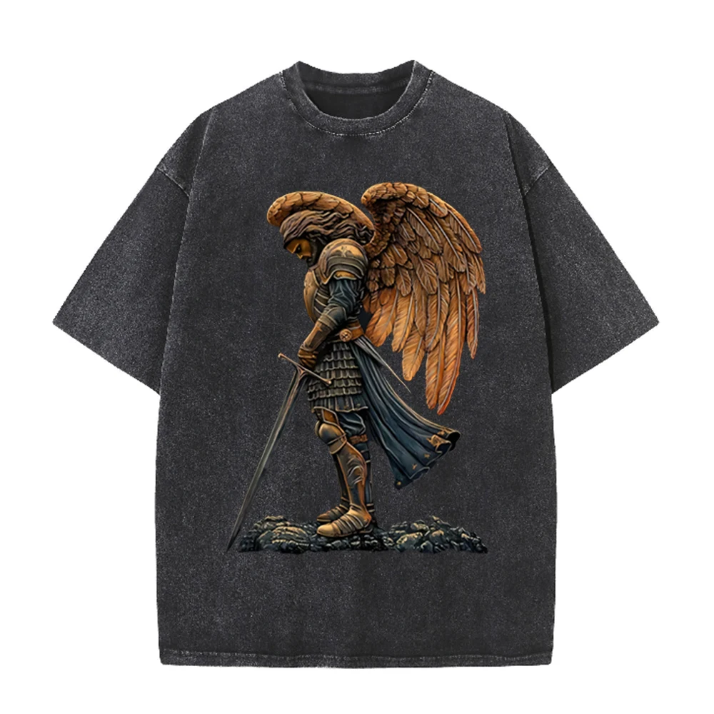 2026 Vintage Zırhlı Melek Sava - Acid Wash Vintage Graphic T Shirt incelemesi ve fiyatı