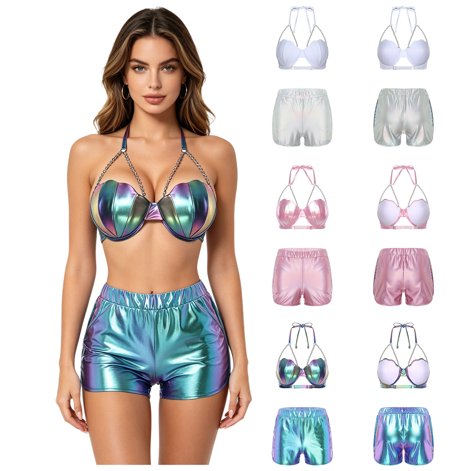 Kadınlar için Metalik Parlak M - Shorts incelemesi ve fiyatı