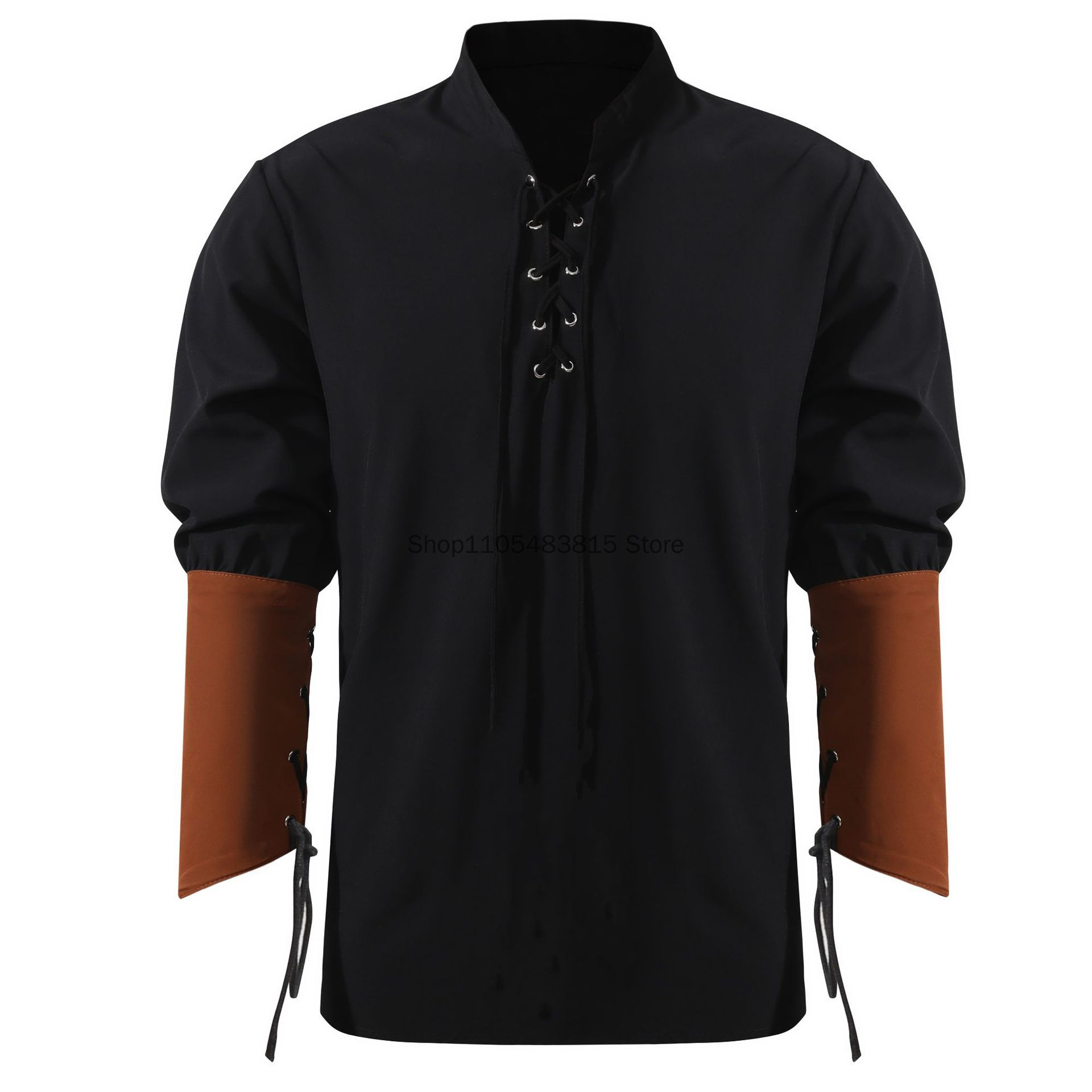 Erkekler için Korsan Gömleği - - Medieval Gothic Lace Up Pirate Shirt incelemesi ve fiyatı